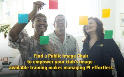 Finding and Retaining Your Club’s Public Image Chair